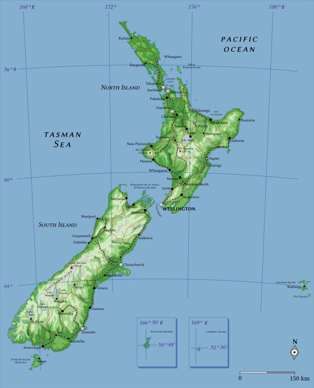 New Zealand Luxury Travel Map